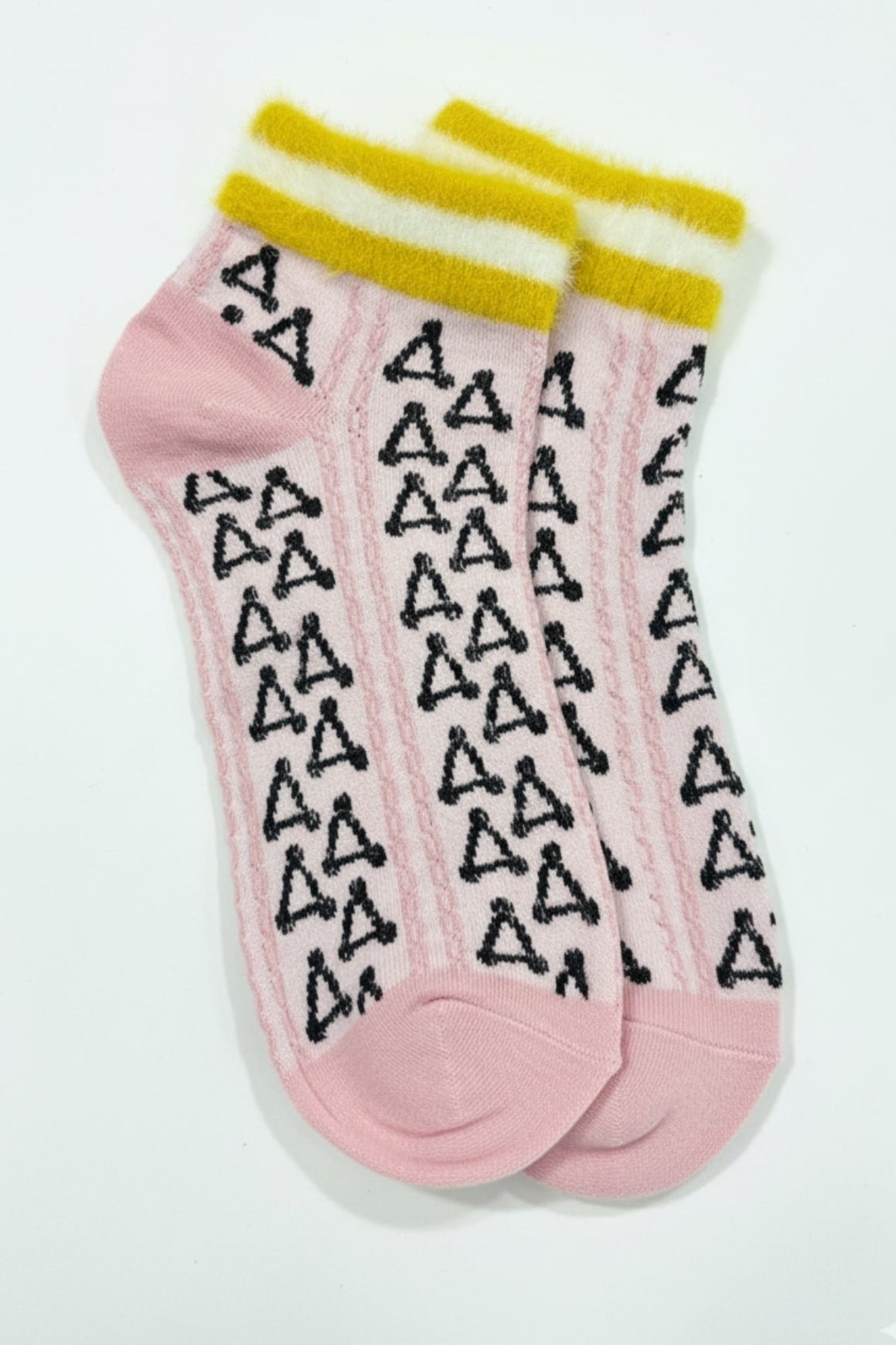 Women's - Round Fur Socks - No Show Socks