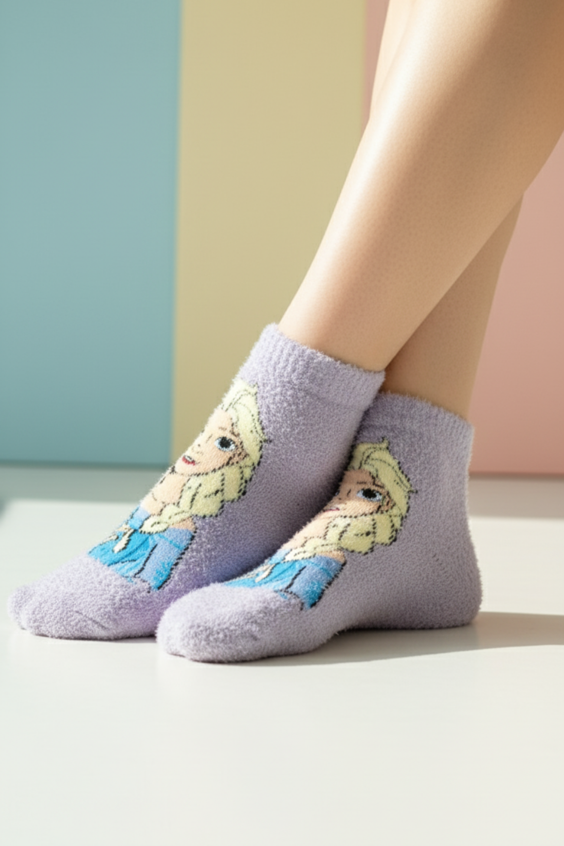 Women's - Fur Socks - 1/4 Socks